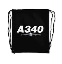 Thumbnail for Super Airbus A340 Designed Drawstring Bags