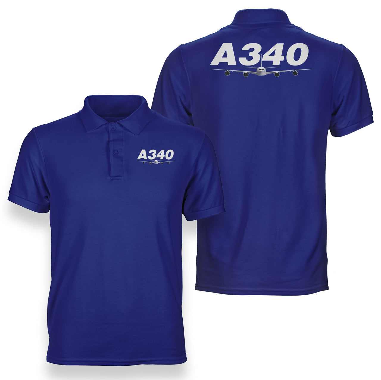 Super Airbus A340 Designed Double Side Polo T-Shirts