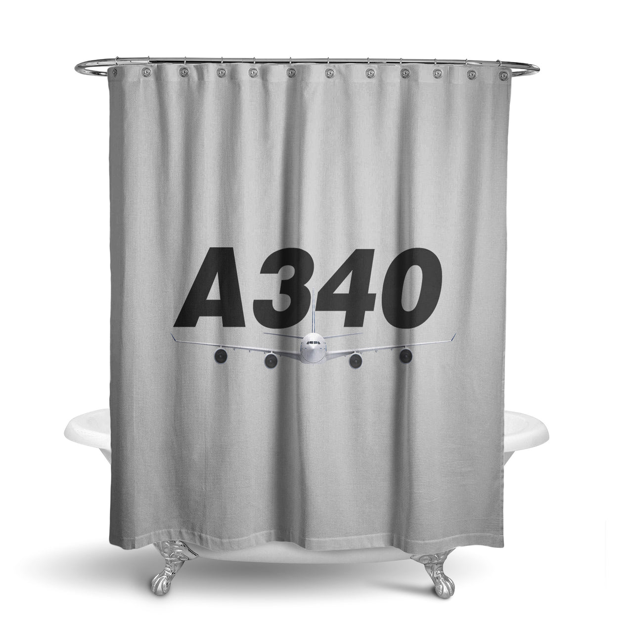 Super Airbus A340 Designed Shower Curtains