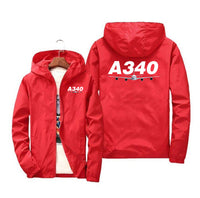 Thumbnail for Super Airbus A340 Designed Windbreaker Jackets