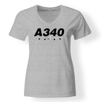 Thumbnail for Super Airbus A340 Designed V-Neck T-Shirts