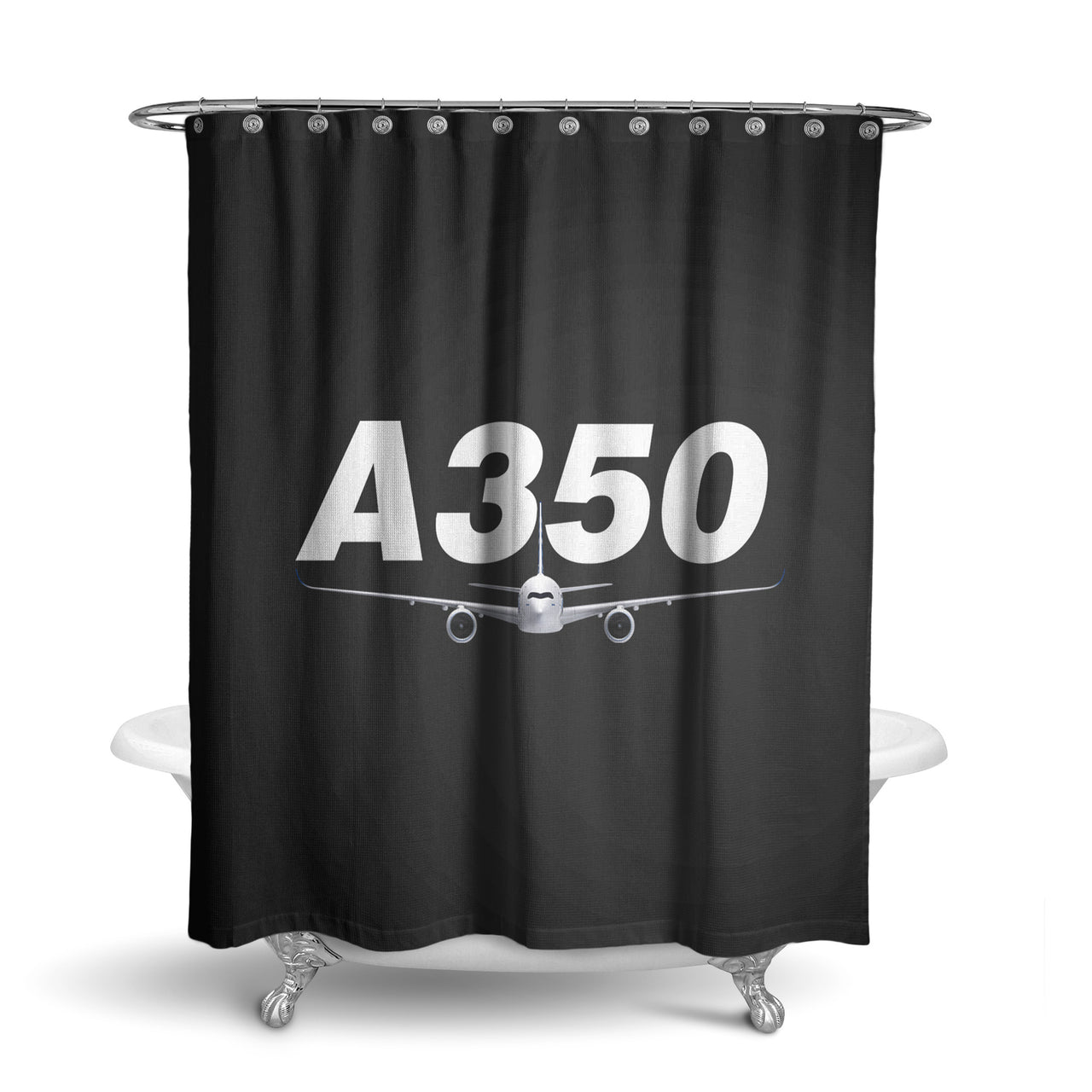 Super Airbus A350 Designed Shower Curtains