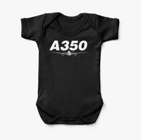 Thumbnail for Super Airbus A350 Designed Baby Bodysuits