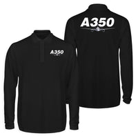 Thumbnail for Super Airbus A350 Designed Long Sleeve Polo T-Shirts (Double-Side)