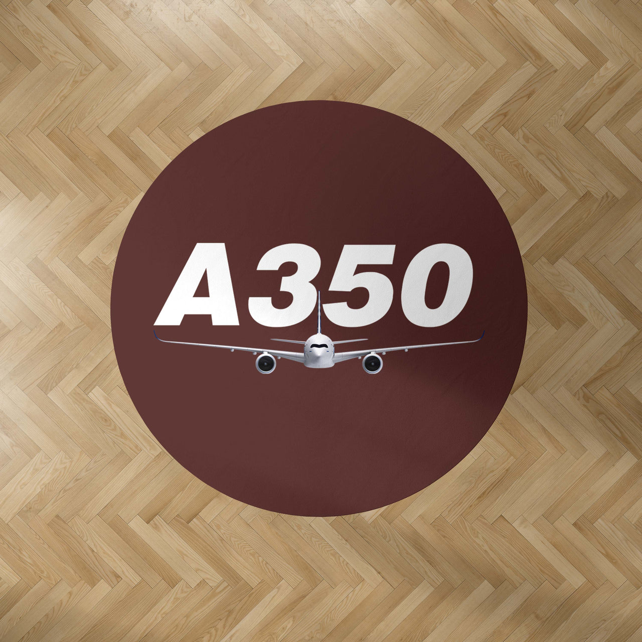 Super Airbus A350 Designed Carpet & Floor Mats (Round)