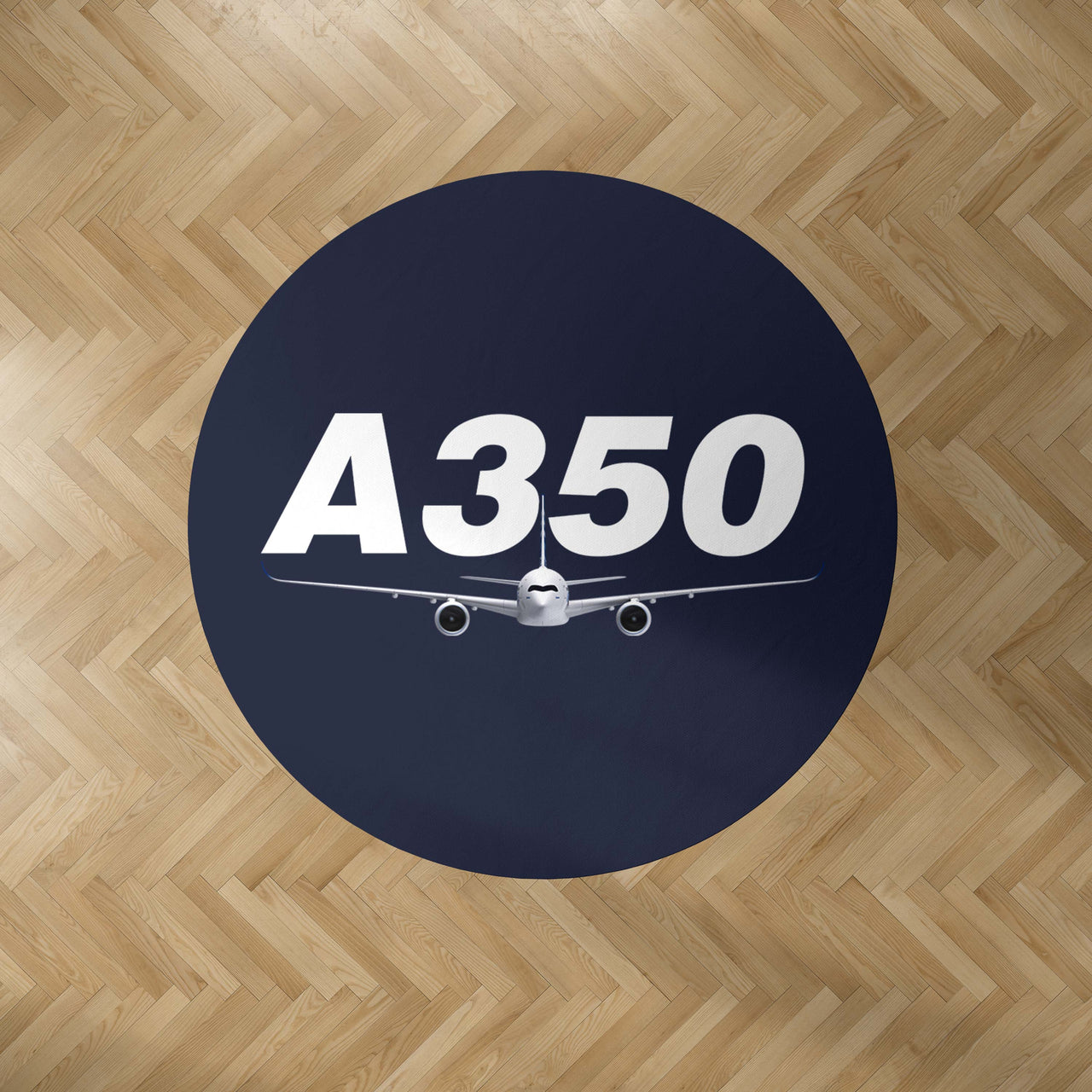Super Airbus A350 Designed Carpet & Floor Mats (Round)