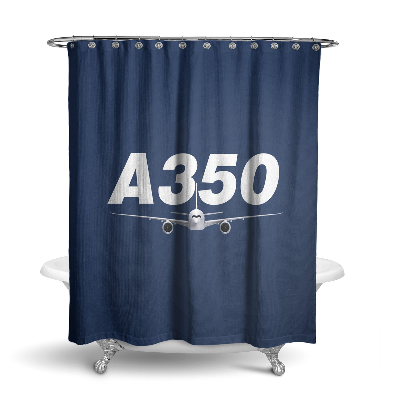 Super Airbus A350 Designed Shower Curtains