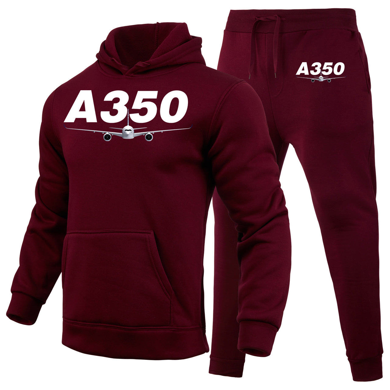 Super Airbus A350 Designed Hoodies & Sweatpants Set