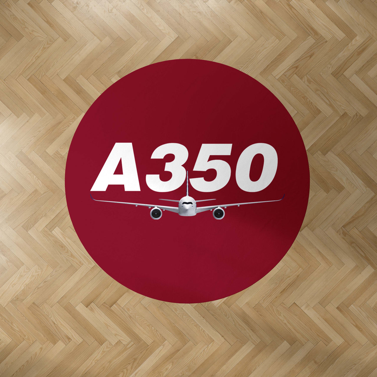 Super Airbus A350 Designed Carpet & Floor Mats (Round)
