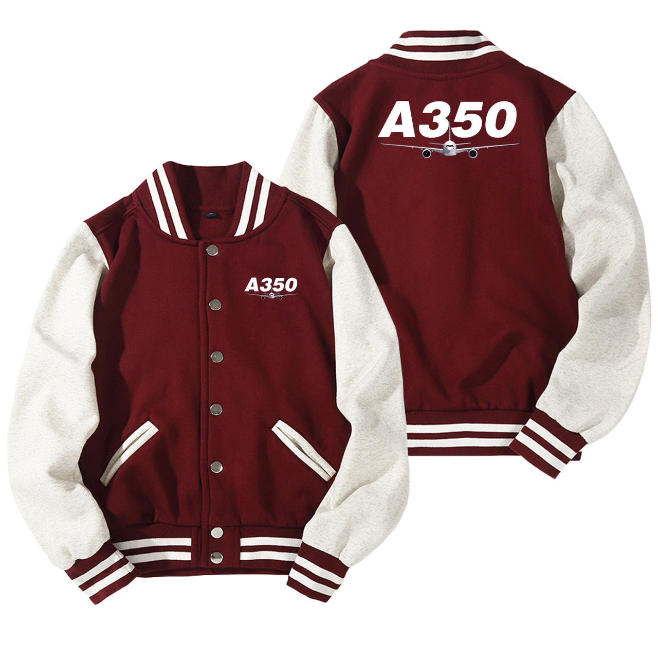 Super Airbus A350 Designed Baseball Style Jackets