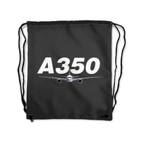 Thumbnail for Super Airbus A350 Designed Drawstring Bags