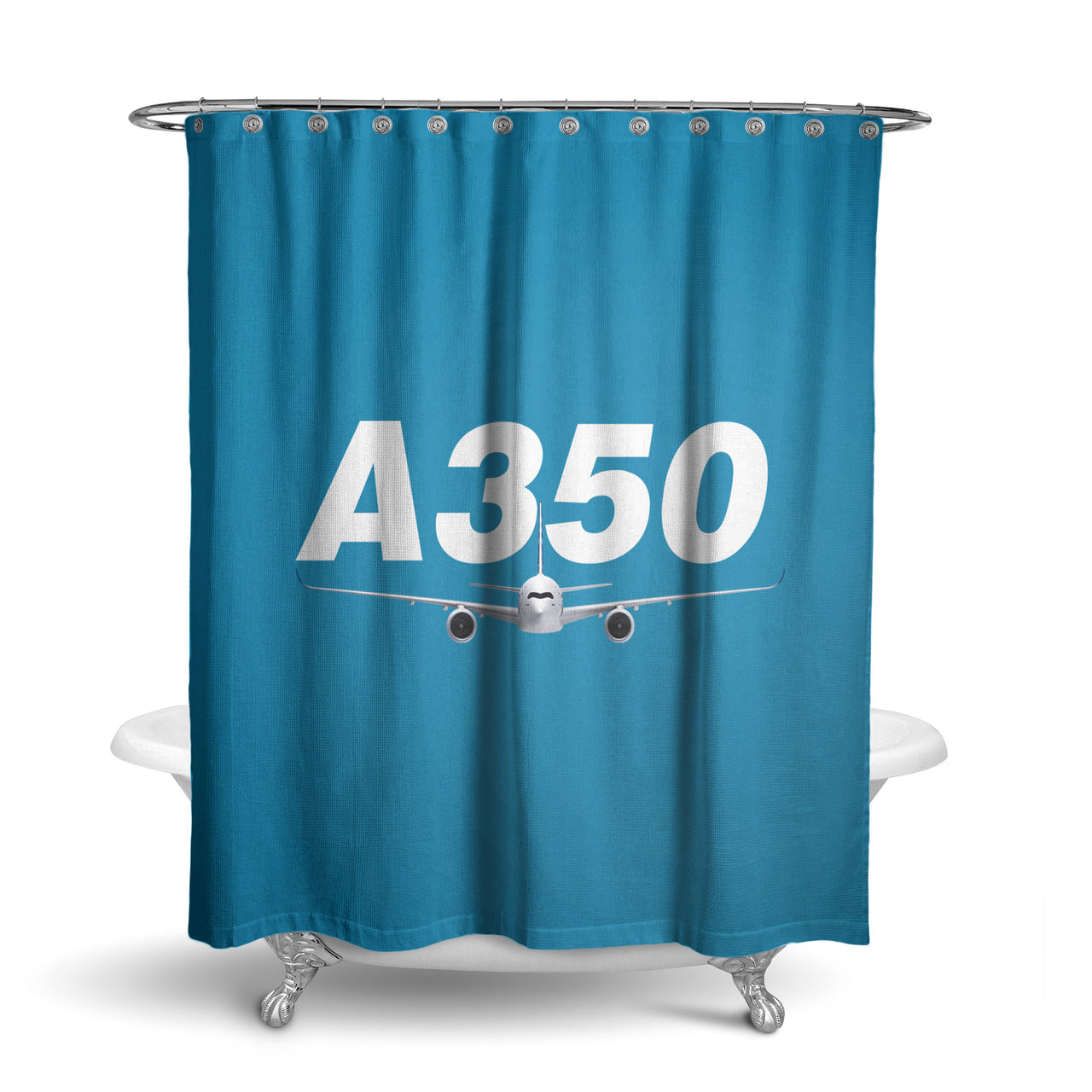 Super Airbus A350 Designed Shower Curtains