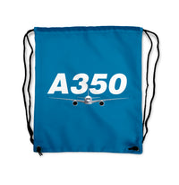 Thumbnail for Super Airbus A350 Designed Drawstring Bags