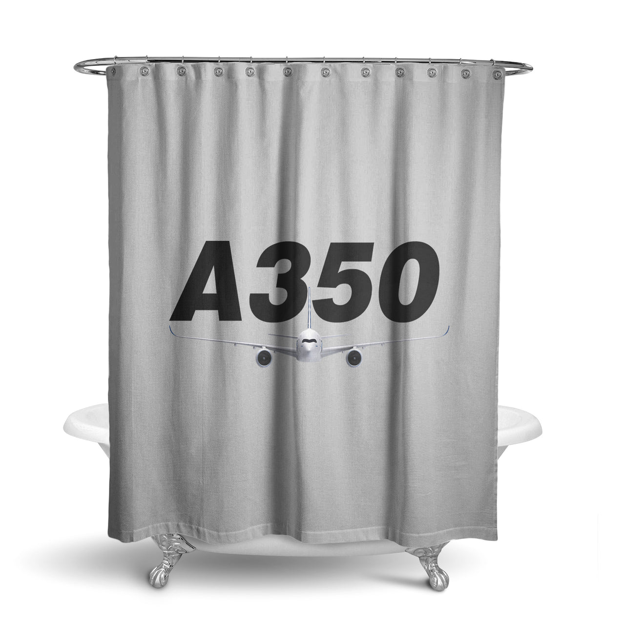 Super Airbus A350 Designed Shower Curtains