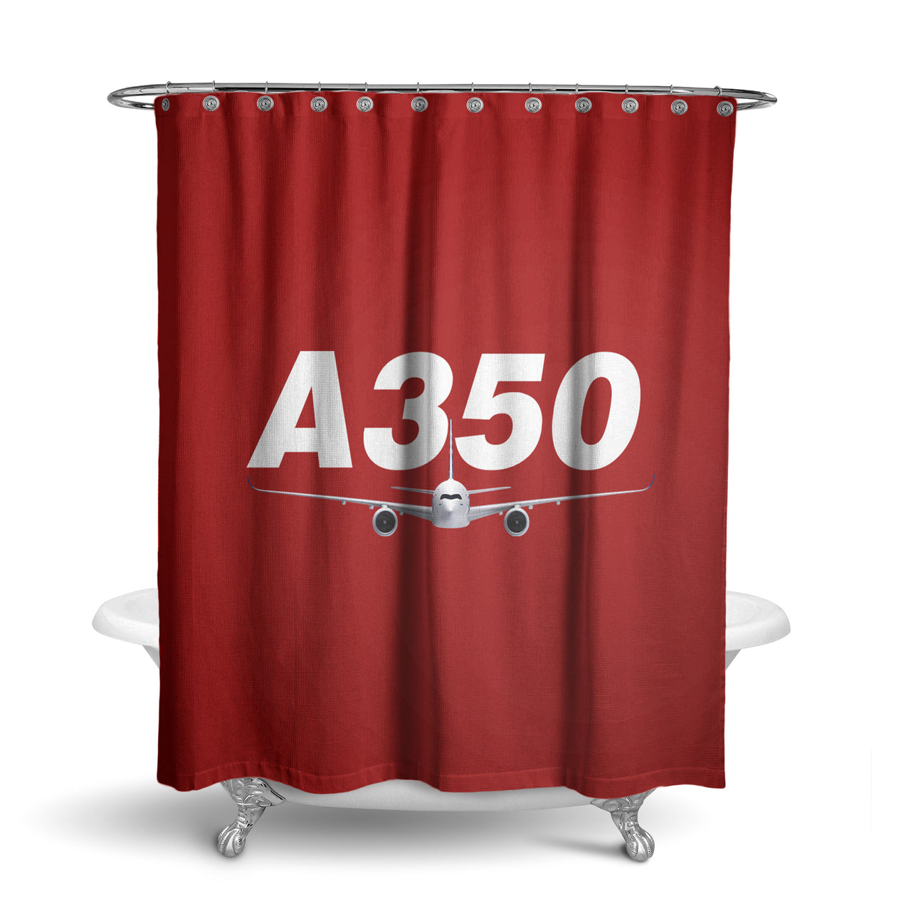 Super Airbus A350 Designed Shower Curtains