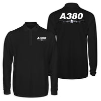 Thumbnail for Super Airbus A380 Designed Long Sleeve Polo T-Shirts (Double-Side)