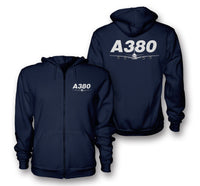 Thumbnail for Super Airbus A380 Designed Zipped Hoodies