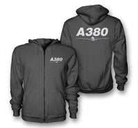 Thumbnail for Super Airbus A380 Designed Zipped Hoodies