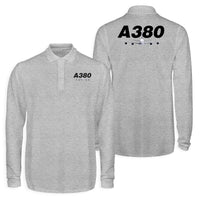 Thumbnail for Super Airbus A380 Designed Long Sleeve Polo T-Shirts (Double-Side)