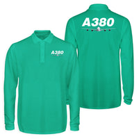 Thumbnail for Super Airbus A380 Designed Long Sleeve Polo T-Shirts (Double-Side)