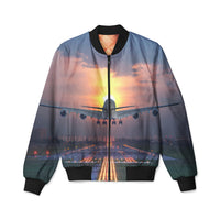 Thumbnail for Super Airbus A380 Landing During Sunset Designed 3D Pilot Bomber Jackets