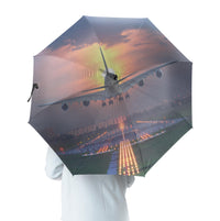 Thumbnail for Super Airbus A380 Landing During Sunset Designed Umbrella