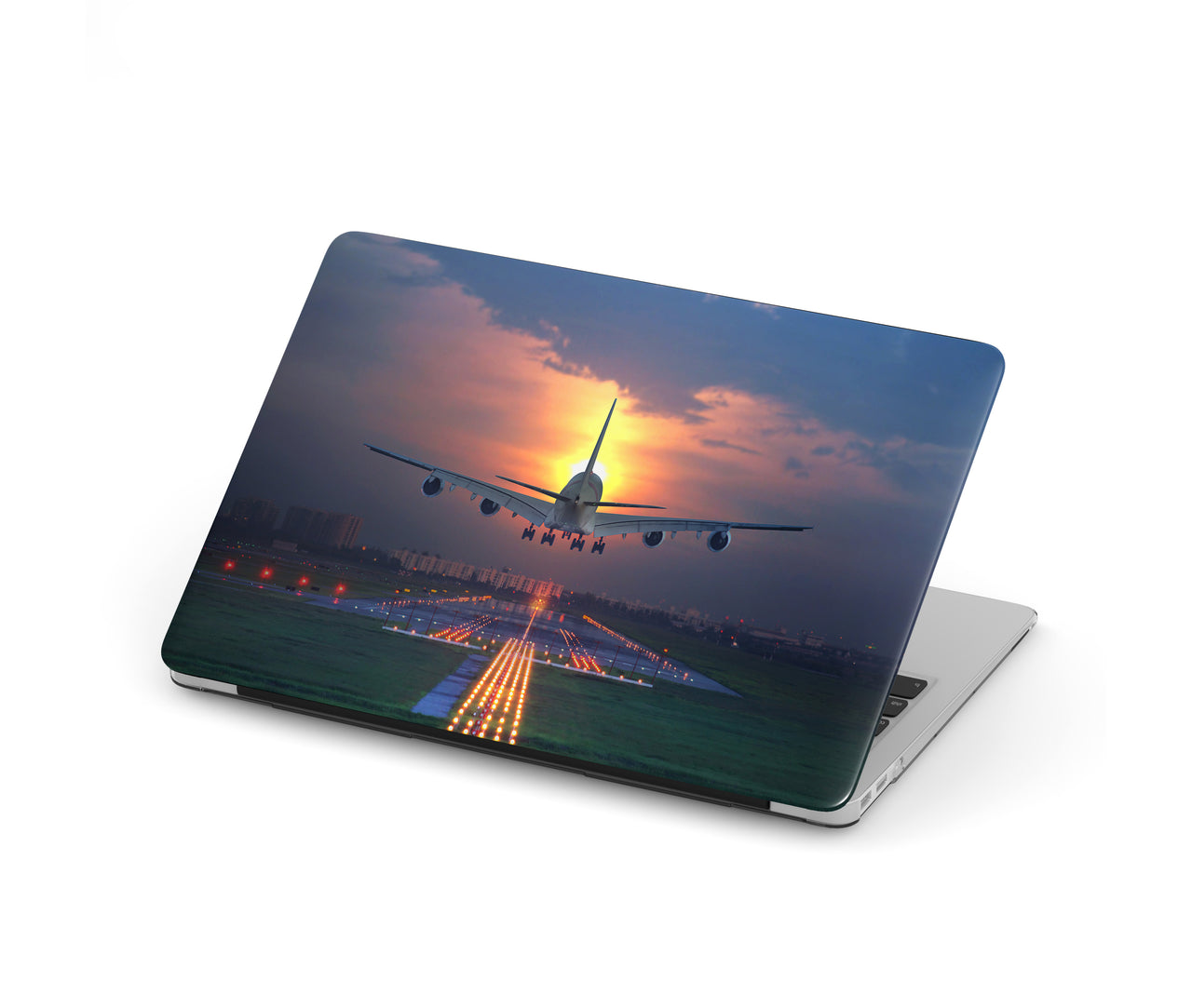 Super Airbus A380 Landing During Sunset Designed Macbook Cases