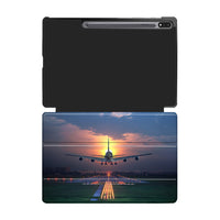 Thumbnail for Super Airbus A380 Landing During Sunset Designed Samsung Tablet Cases