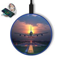 Thumbnail for Super Airbus A380 Landing During Sunset Designed Wireless Chargers