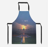 Thumbnail for Super Airbus A380 Landing During Sunset Designed Kitchen Aprons