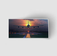 Thumbnail for Super Airbus A380 Landing During Sunset Designed Stickers