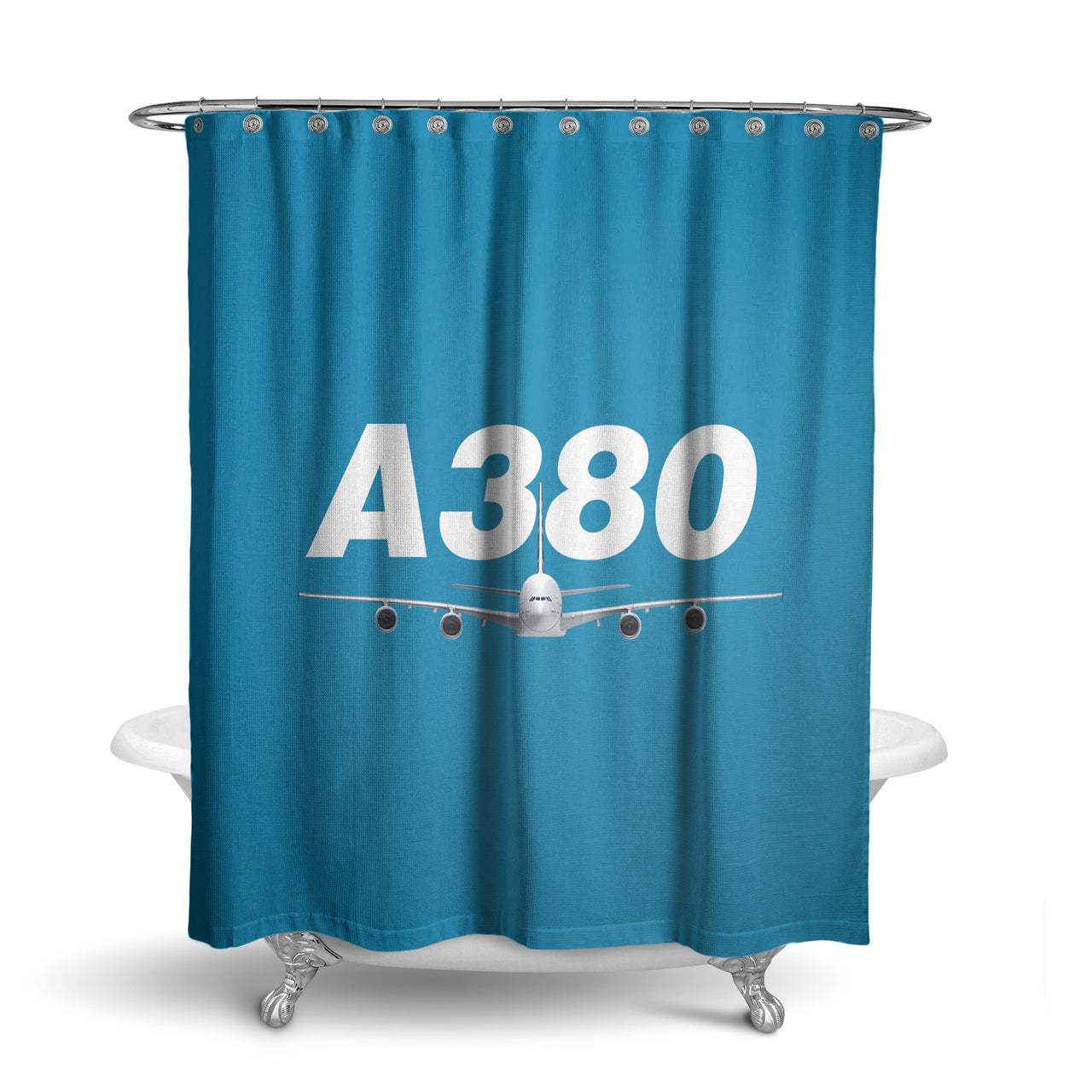Super Airbus A380 Designed Shower Curtains