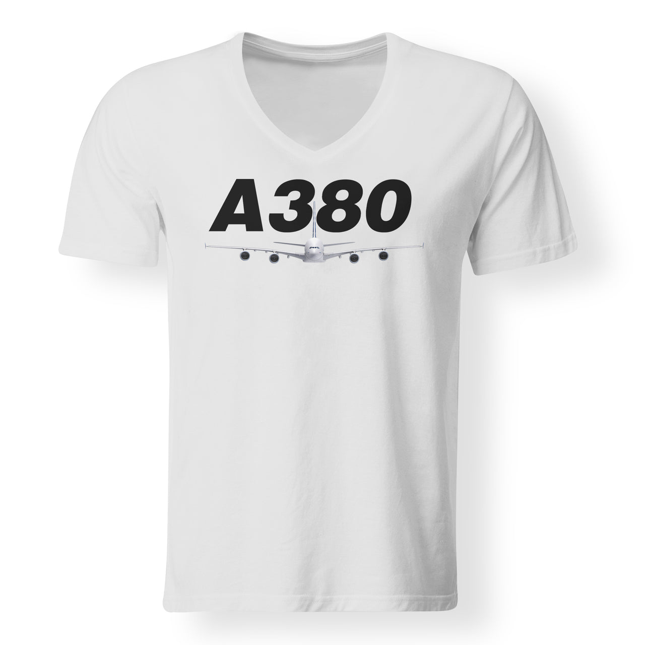 Super Airbus A380 Designed V-Neck T-Shirts