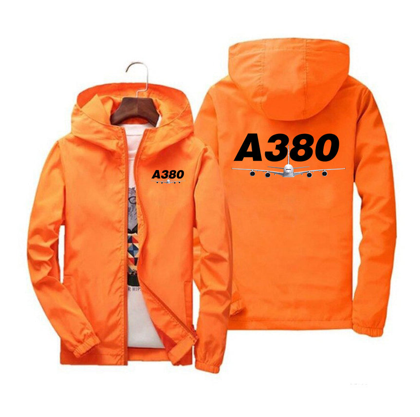 Super Airbus A380 Designed Windbreaker Jackets