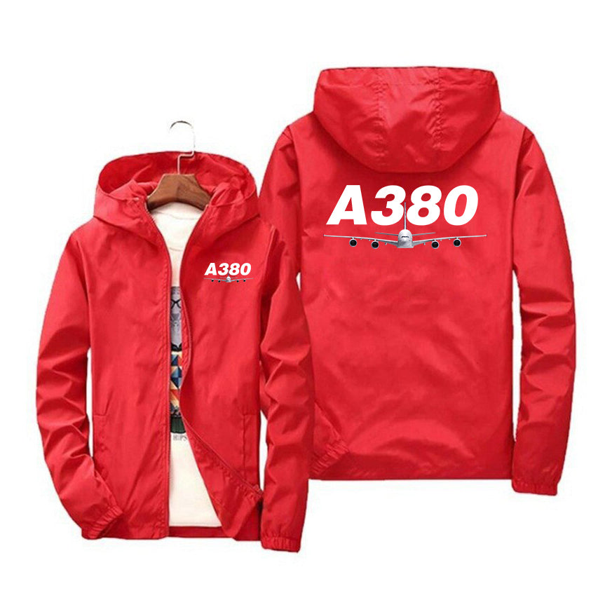 Super Airbus A380 Designed Windbreaker Jackets