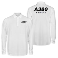 Thumbnail for Super Airbus A380 Designed Long Sleeve Polo T-Shirts (Double-Side)