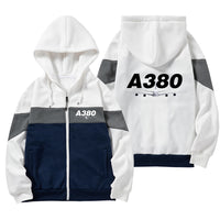 Thumbnail for Super Airbus A380 Designed Colourful Zipped Hoodies