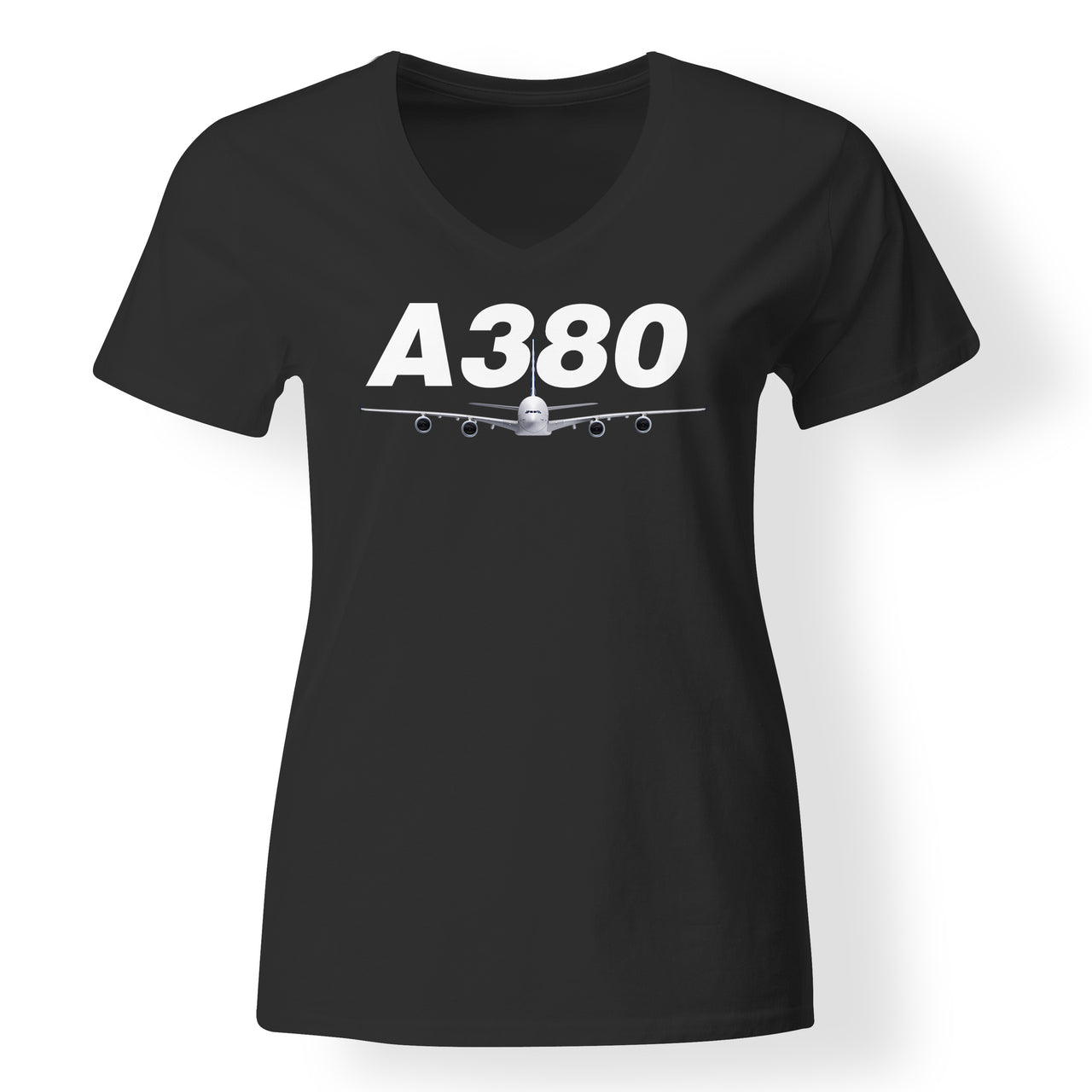 Super Airbus A380 Designed V-Neck T-Shirts