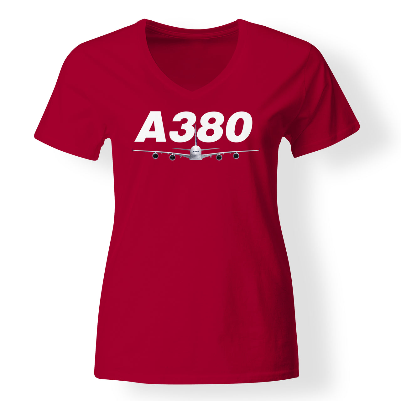 Super Airbus A380 Designed V-Neck T-Shirts