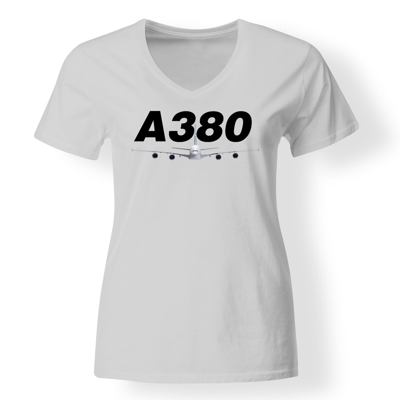 Super Airbus A380 Designed V-Neck T-Shirts