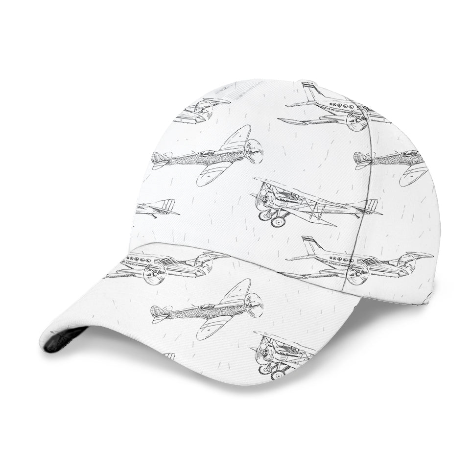 Super Aircrafts Designed 3D Peaked Cap