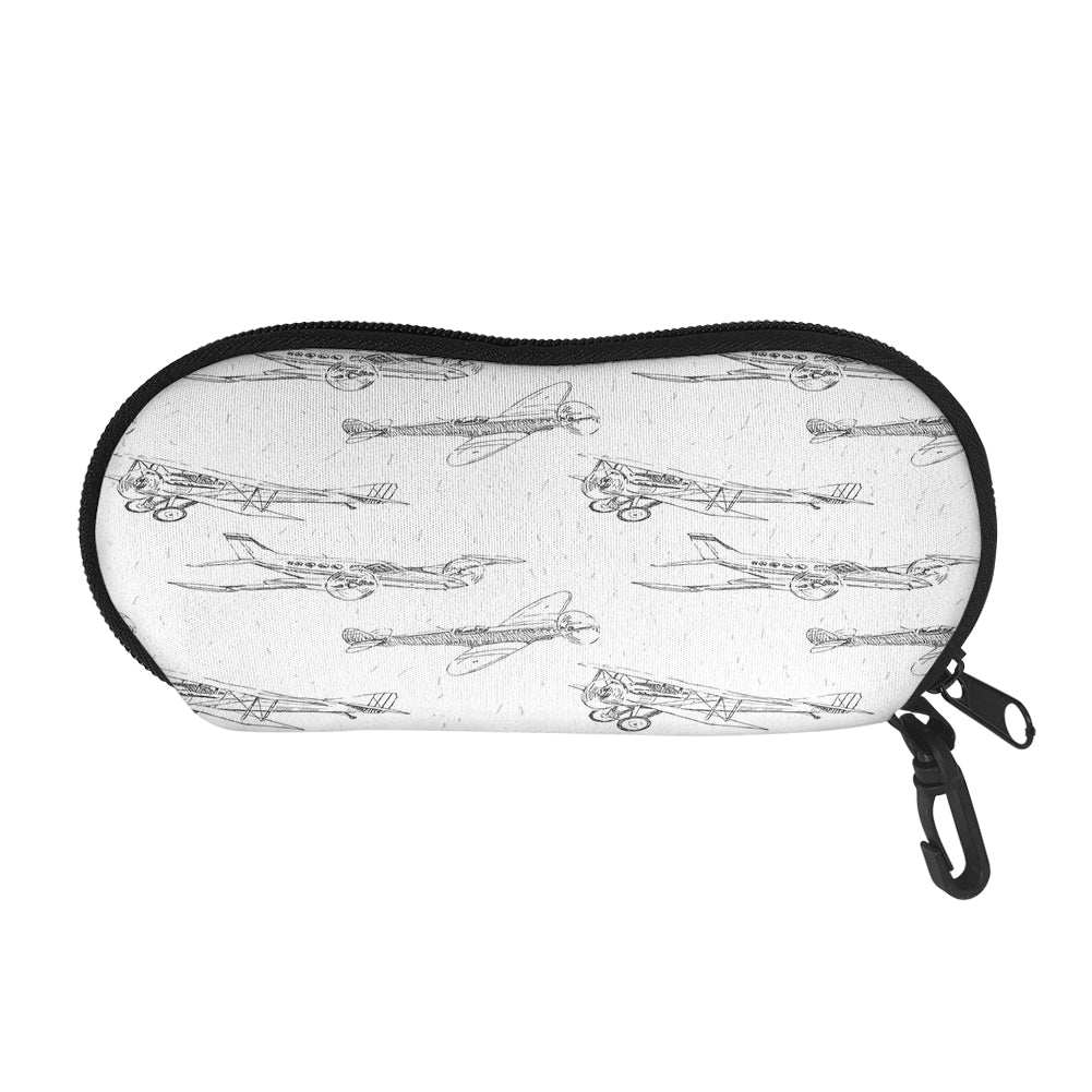 Super Aircrafts Designed Glasses Bag