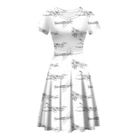 Thumbnail for Super Aircrafts Designed Women Midi Dress
