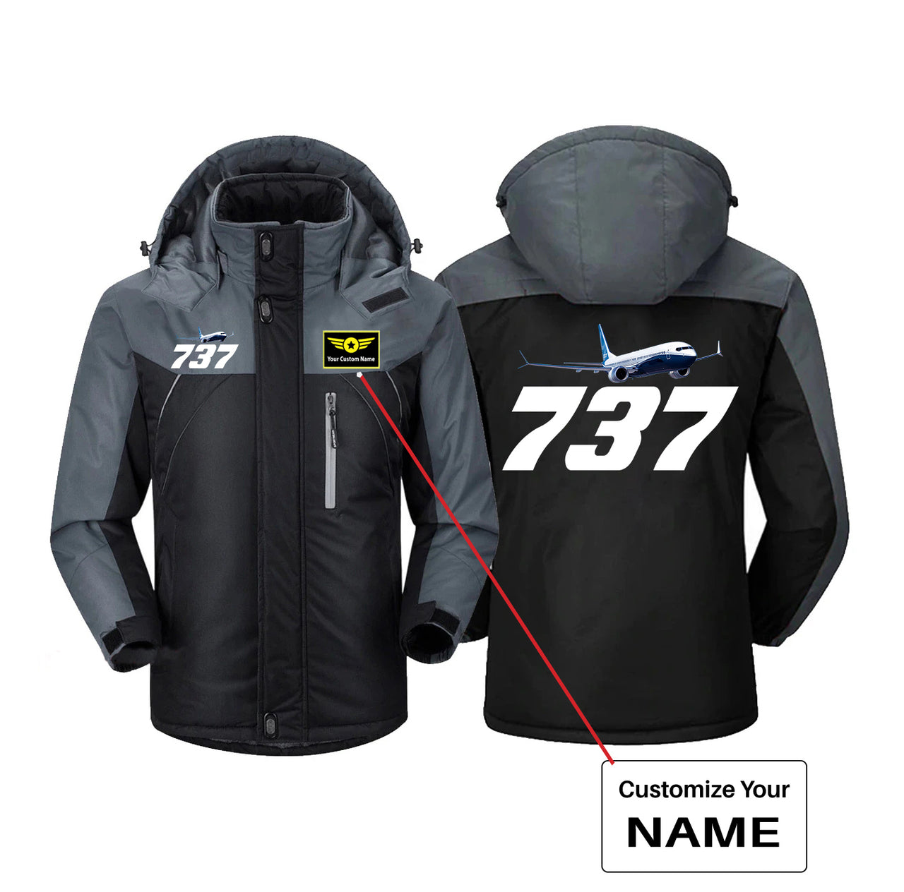 Super Boeing 737-800 Designed Thick Winter Jackets