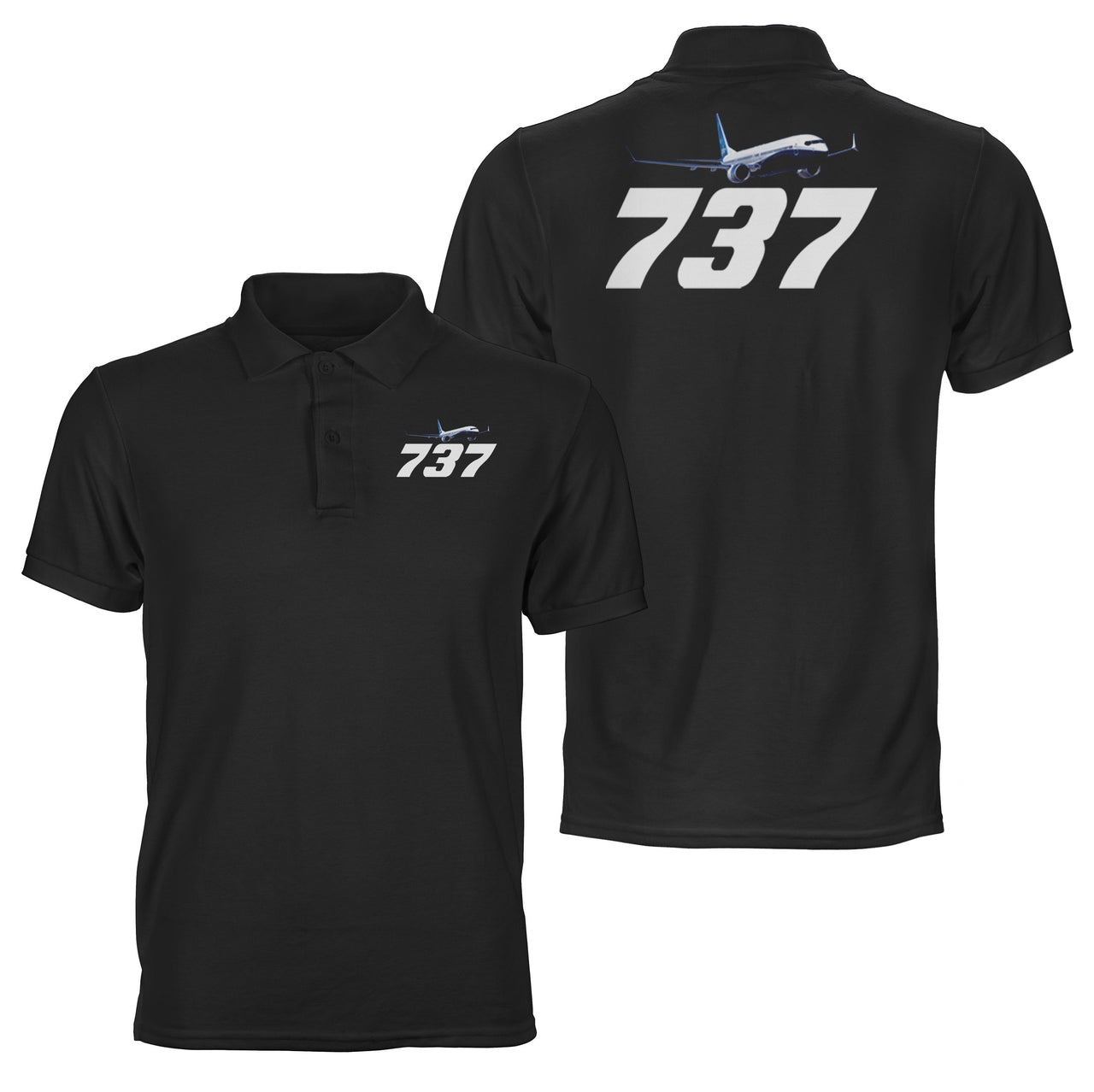 Super Boeing 737-800 Designed Double Side Polo T-Shirts