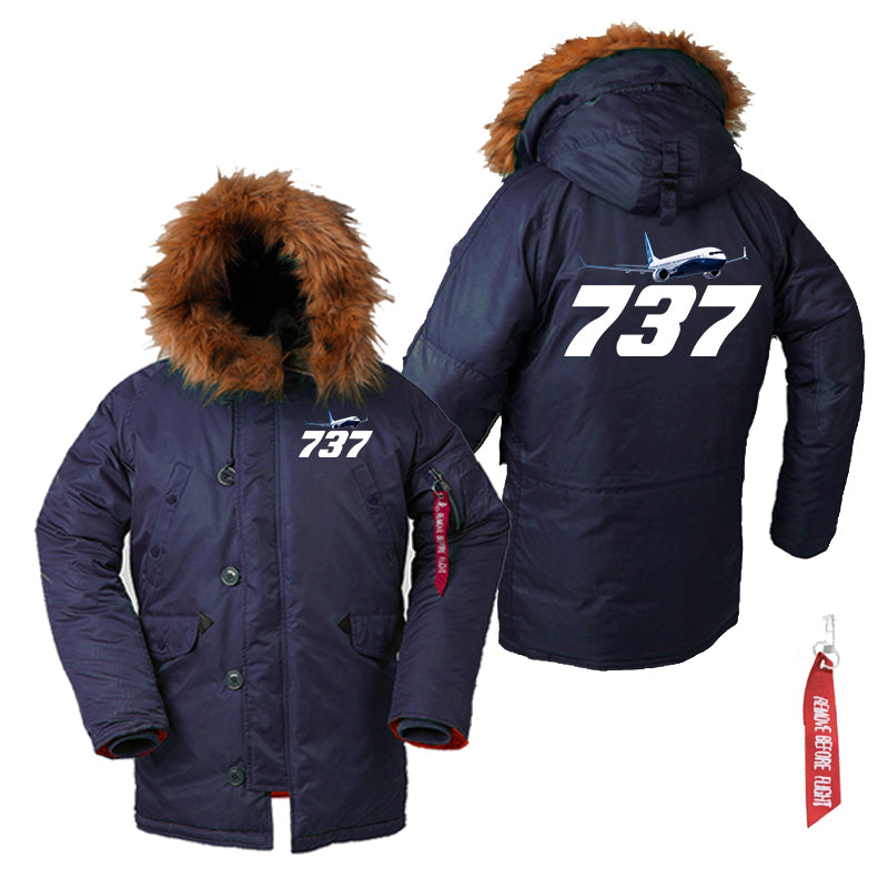 Super Boeing 737-800 Designed Parka Bomber Jackets