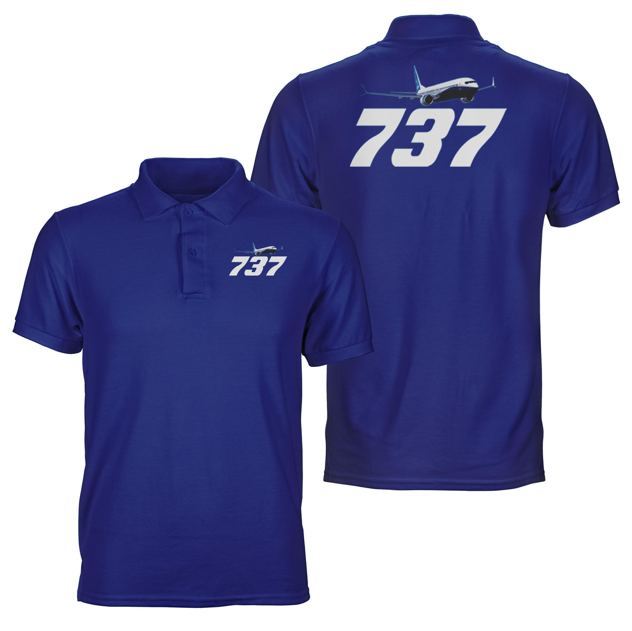 Super Boeing 737-800 Designed Double Side Polo T-Shirts