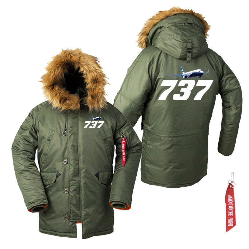 Super Boeing 737-800 Designed Parka Bomber Jackets