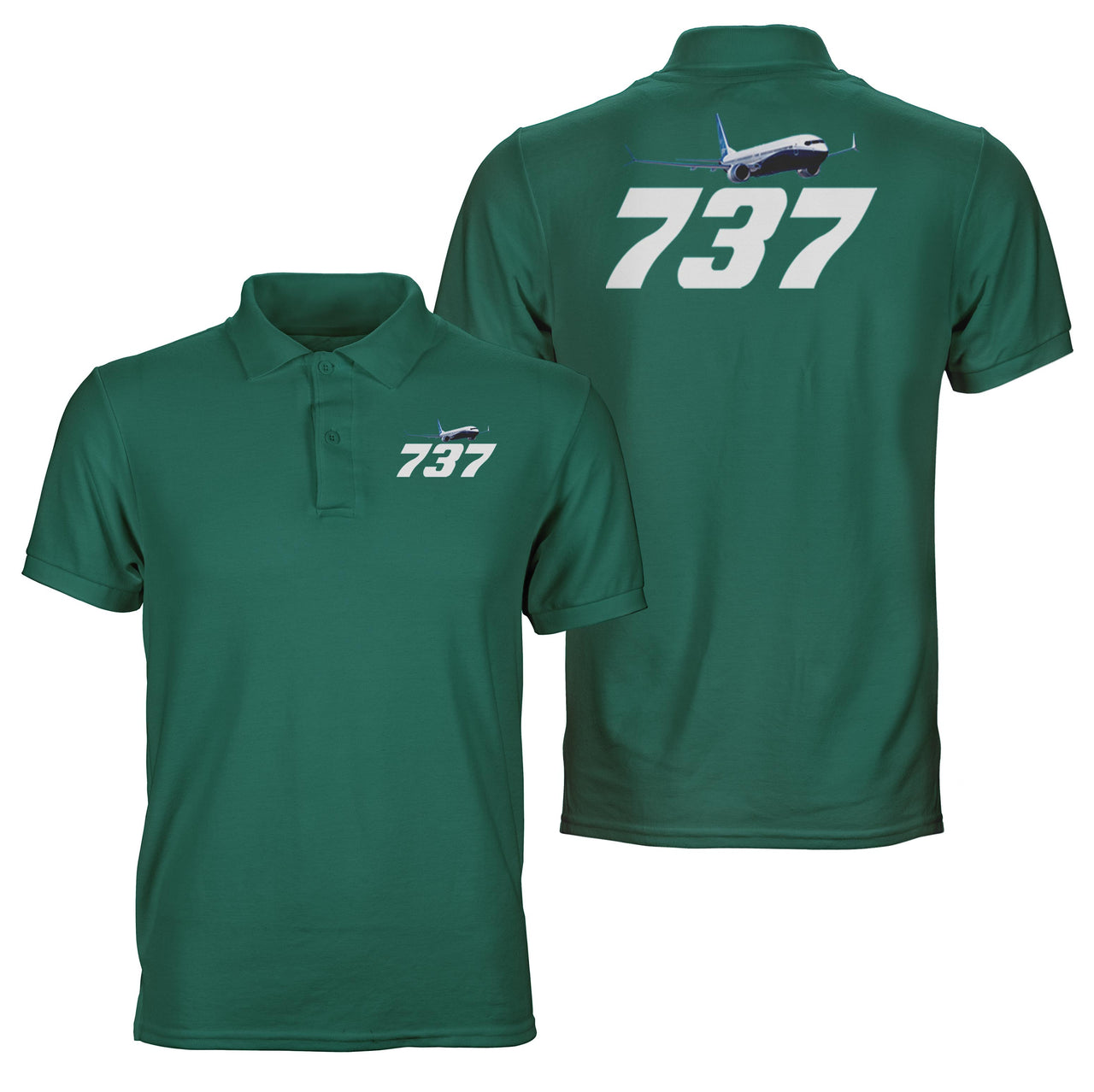 Super Boeing 737-800 Designed Double Side Polo T-Shirts