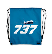 Thumbnail for Super Boeing 737-800 Designed Drawstring Bags